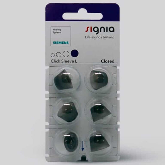 Signia Click Sleeve 2.0 Closed Dome, pack of 60 pcs (10 x 6 pcs)